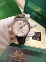 Geneve 1908 branco/couro morrom / prata