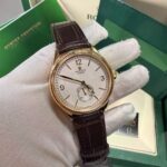 Geneve 1908 branco / couro marrom / dourado