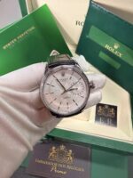 Geneve Cellini branco / couro preto