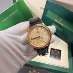 Geneve 1908 dourado / couro preto