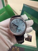 Geneve 1908 azul / couro preto