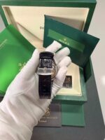 Geneve 1908 preto / couro preto / prata - Imagem 5