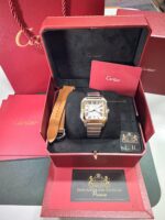 Cartier Santos Prata/Dourado - Grande - Imagem 2