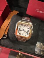 Cartier Santos Prata/Dourado - Grande - Imagem 3