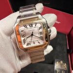 Cartier Santos Prata/Dourado - Grande