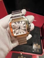 Cartier Santos Prata/Dourado - Grande