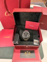 Cartier Santos Prata/Preto - Grande - Imagem 4