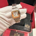 Cartier Santos Prata/Dourado - Médio