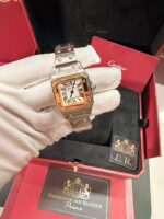 Cartier Santos Prata/Dourado - Médio